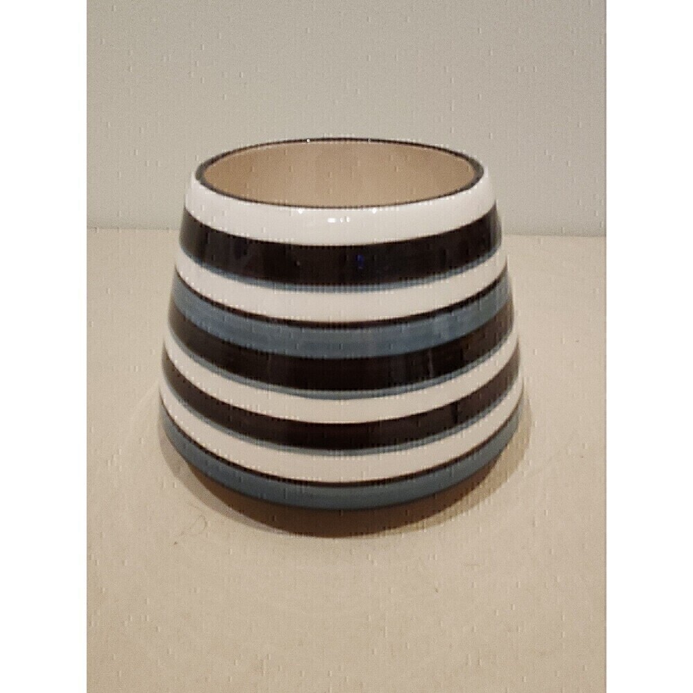 Home Interior Striped Candle Jar Shade Topper
